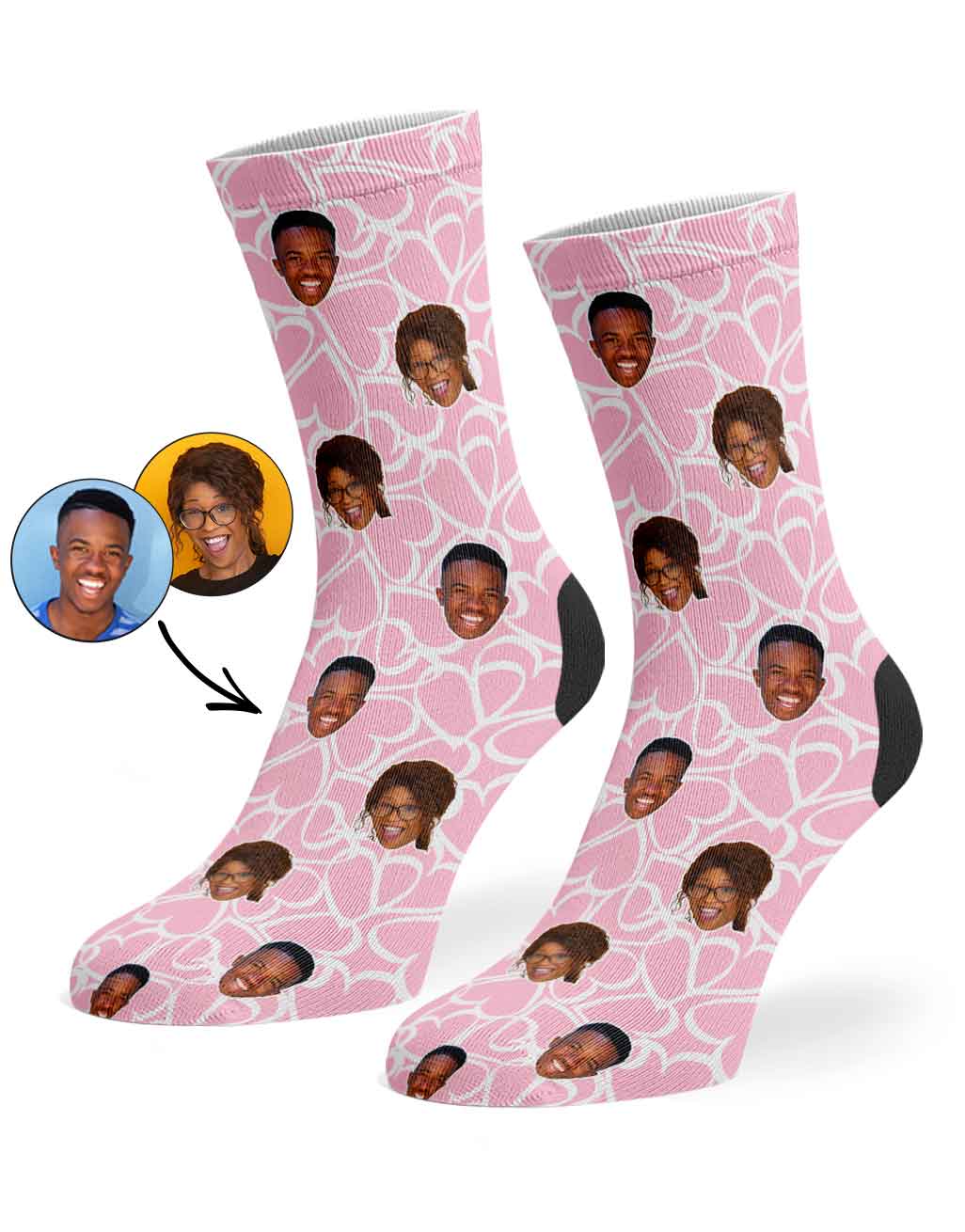 Doodle Hearts Socks