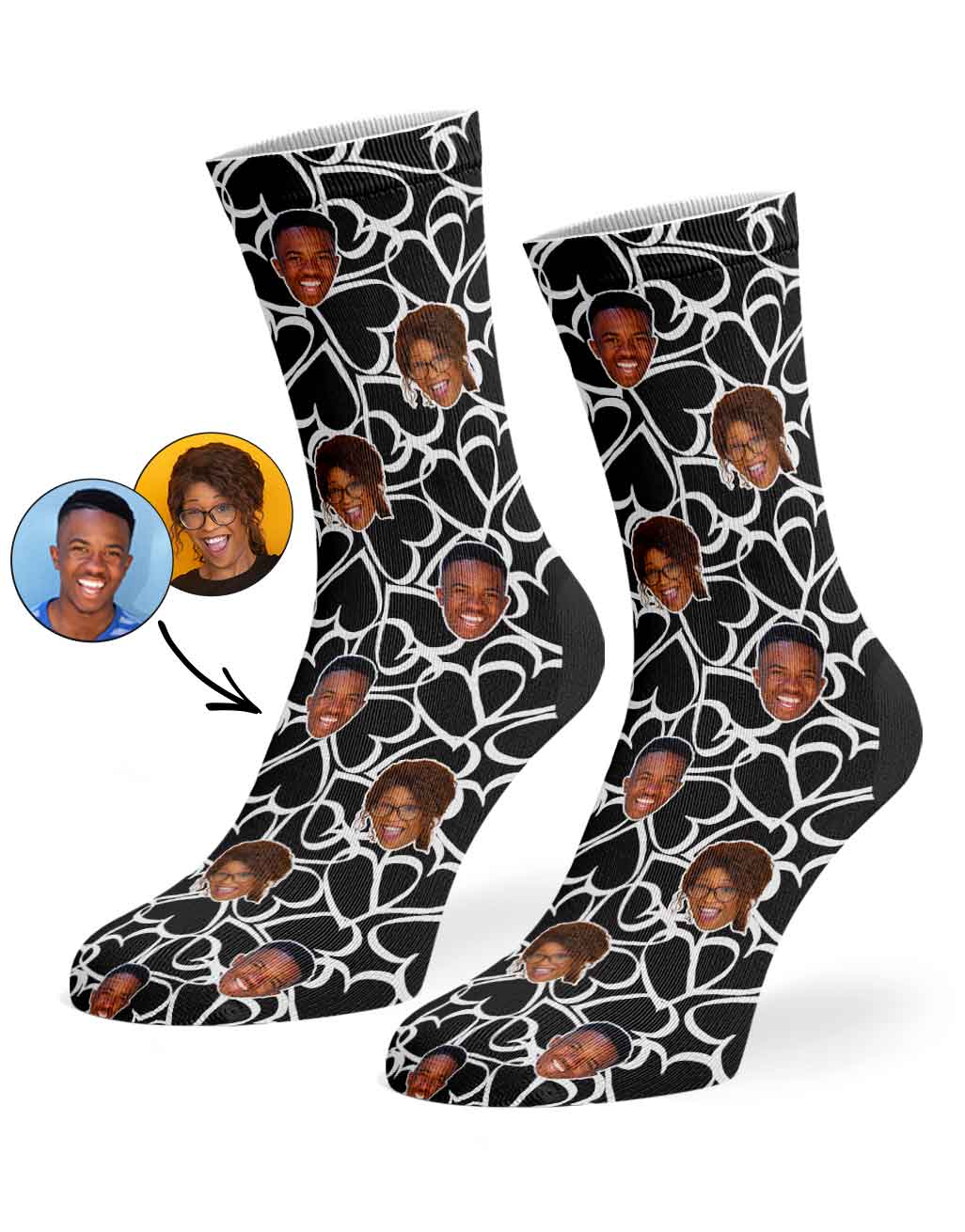 Doodle Hearts Socks