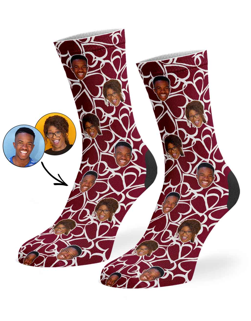 Doodle Hearts Socks