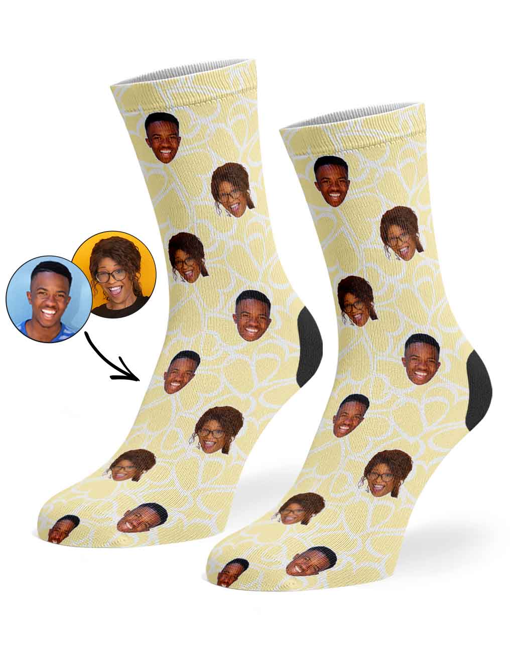 Doodle Hearts Socks