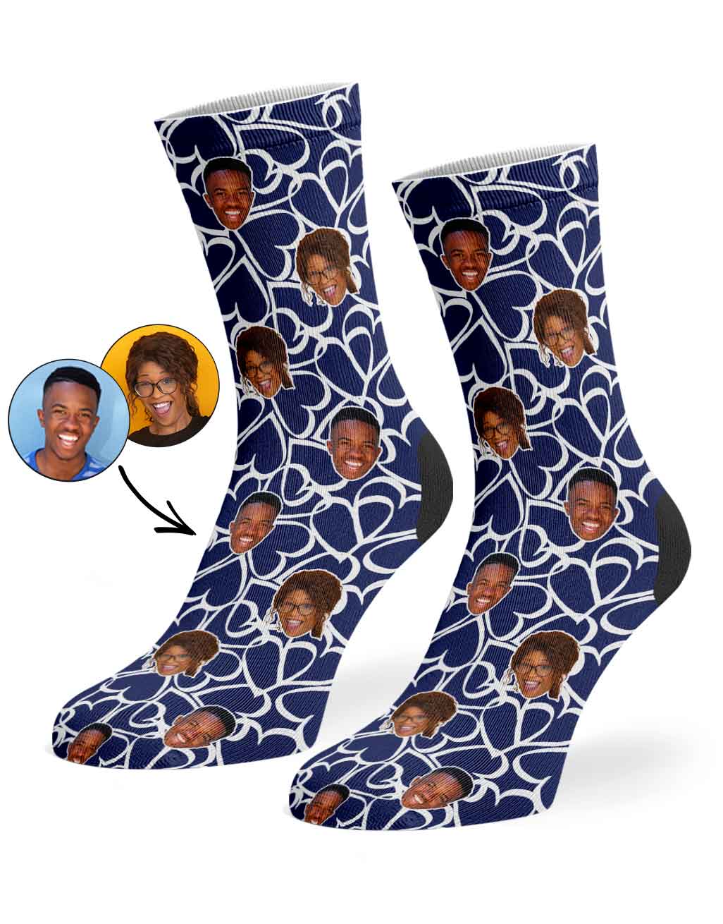 Doodle Hearts Socks