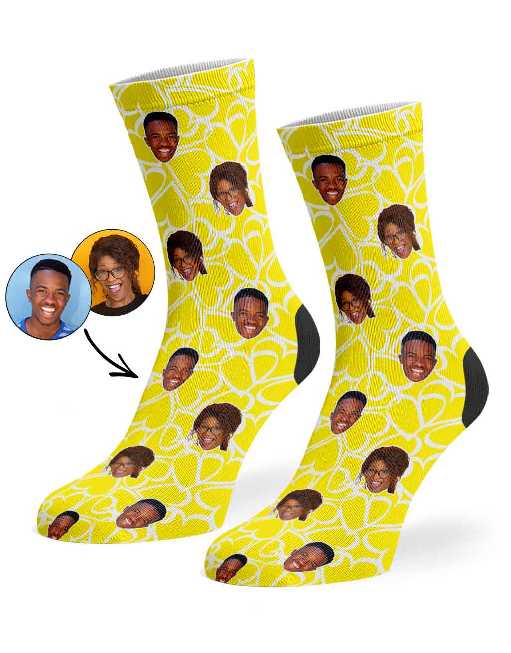Doodle Hearts Socks