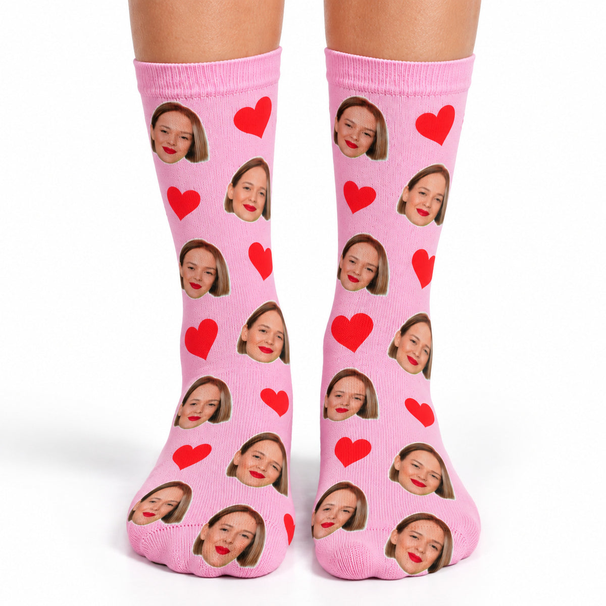 Face Hearts Socks