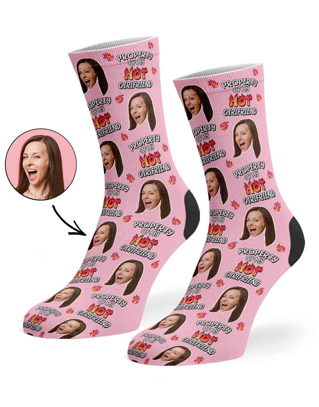 Property Of My Hot Girlfriend Socks