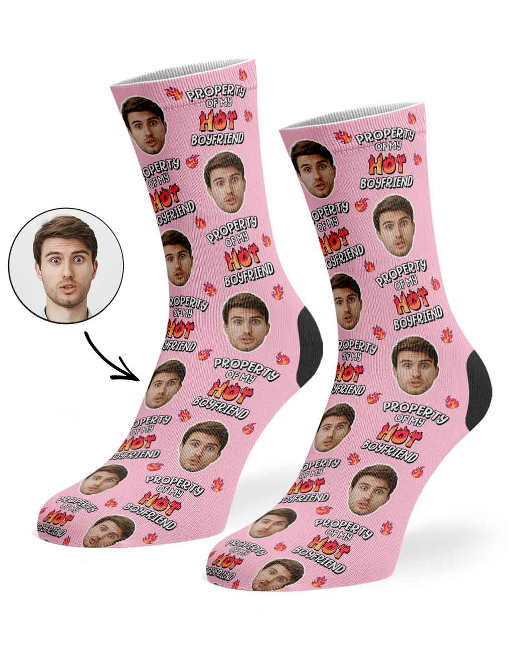 Property Of My Hot Boyfriend Socks