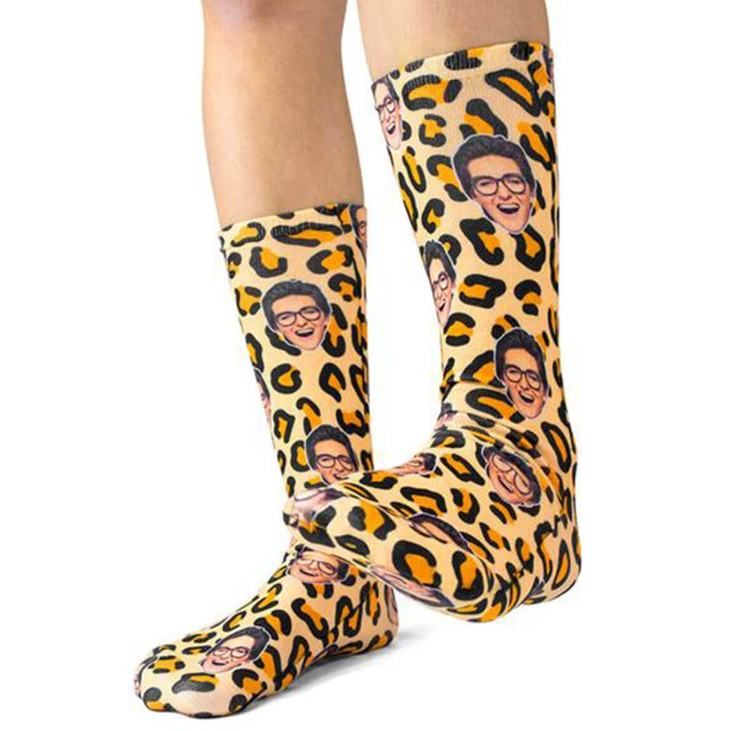 Leopard Print Face Socks