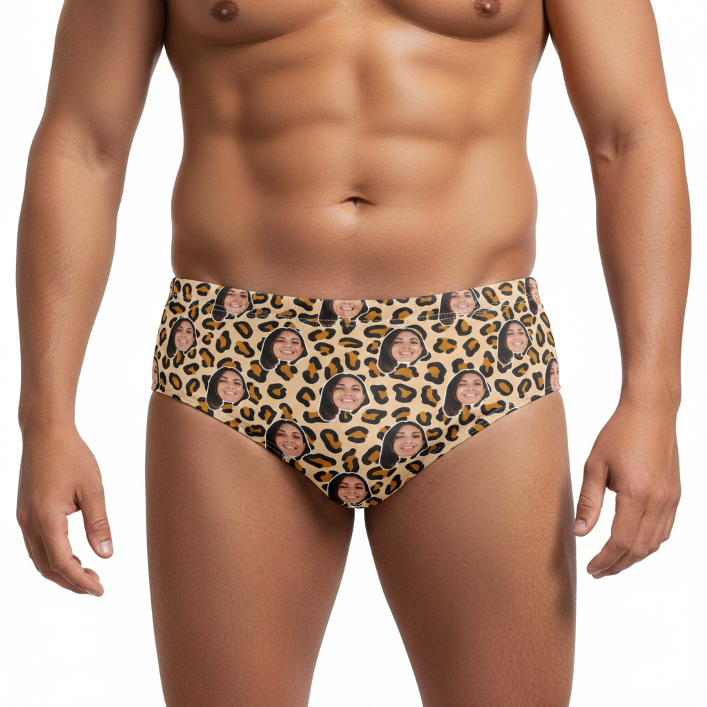 Leopard Custom Swim Trunks