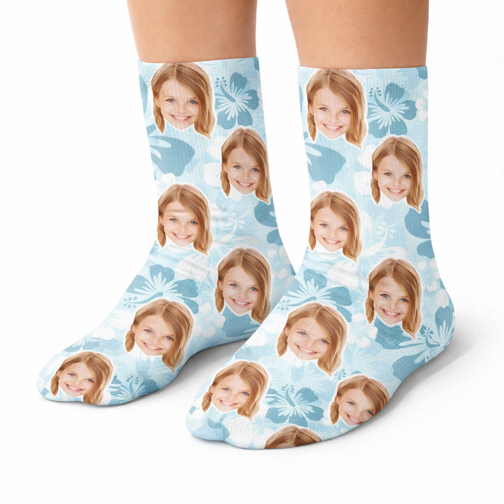 Hawaiian Face Kids Socks