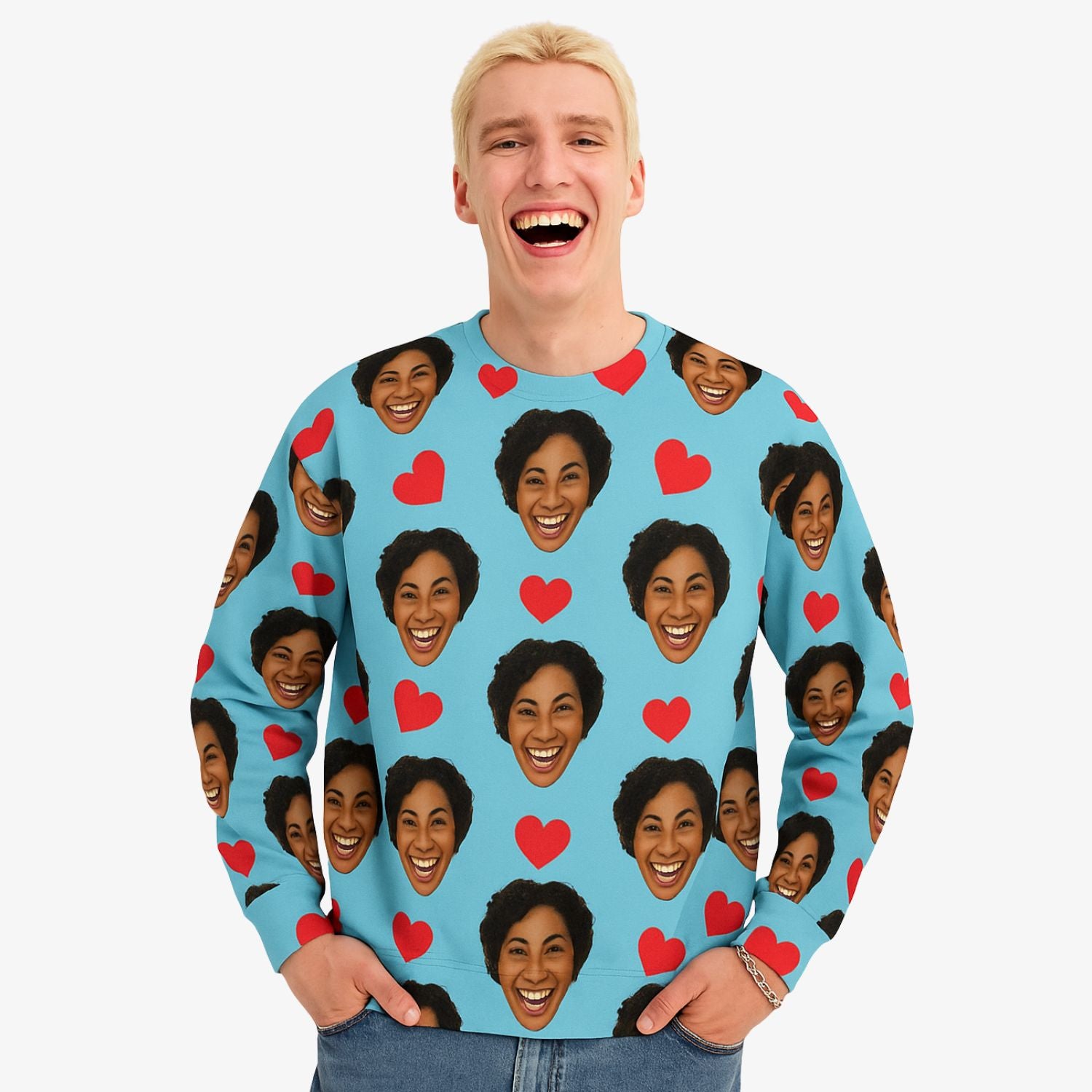 Red Hearts Personalised Sweatshirt