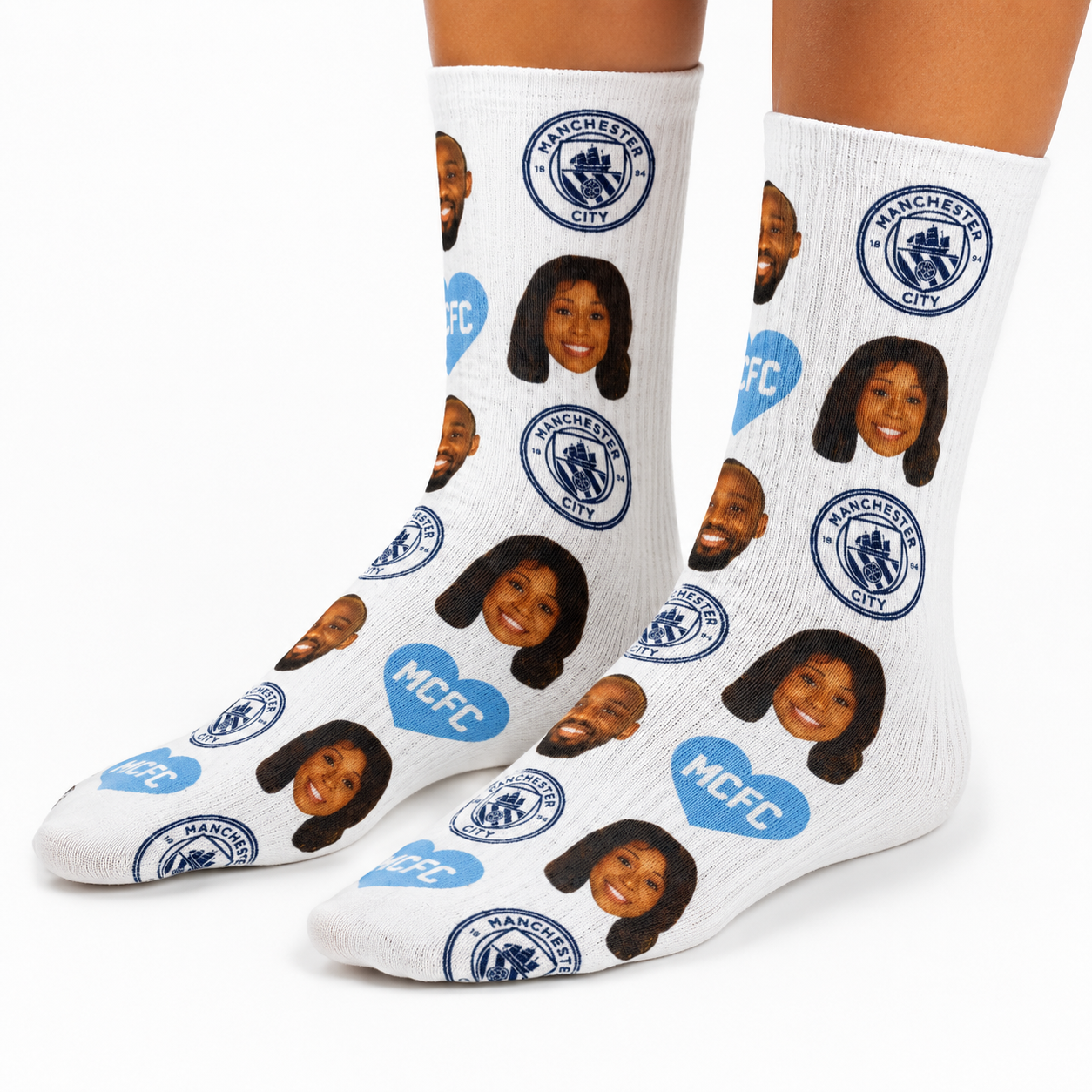 MCFC Hearts Socks