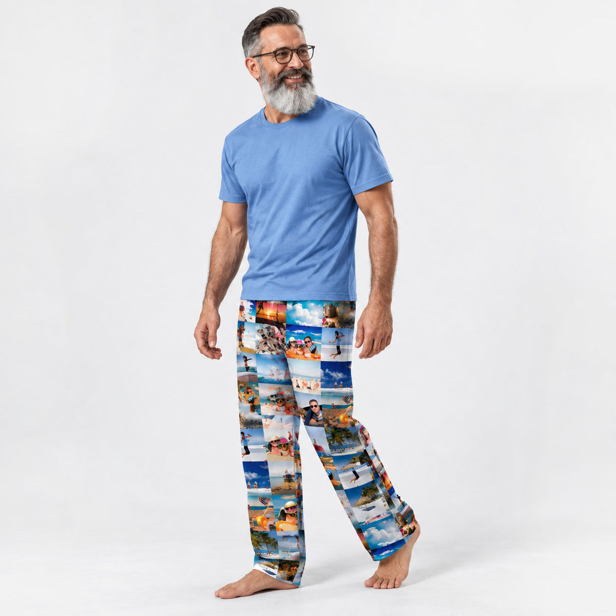 Men's Photo Collage PJ Bottoms