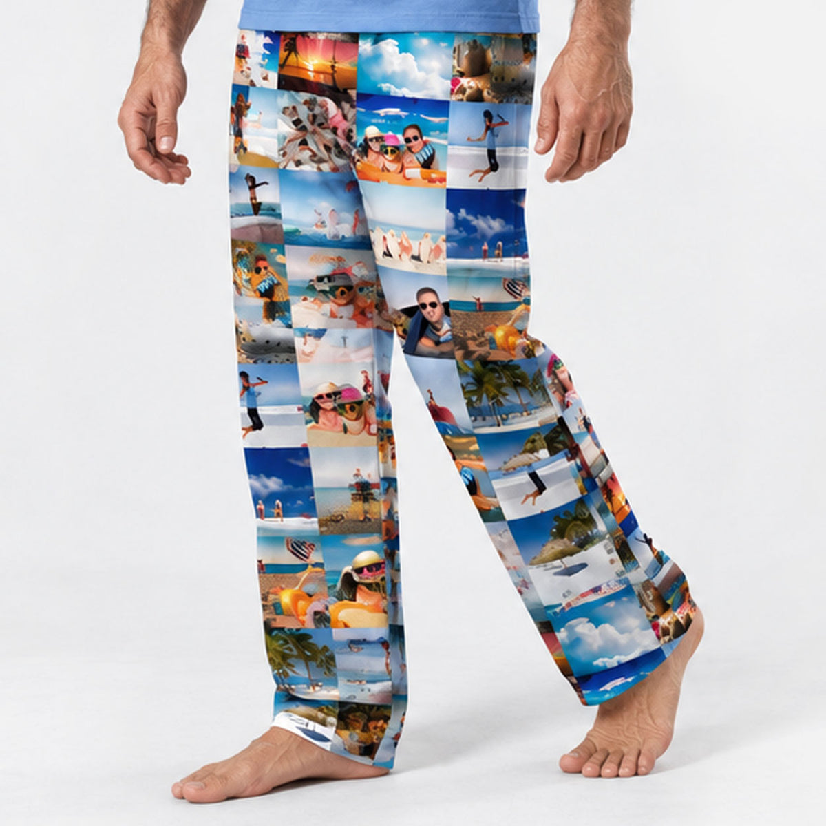 Men's Photo Collage PJ Bottoms