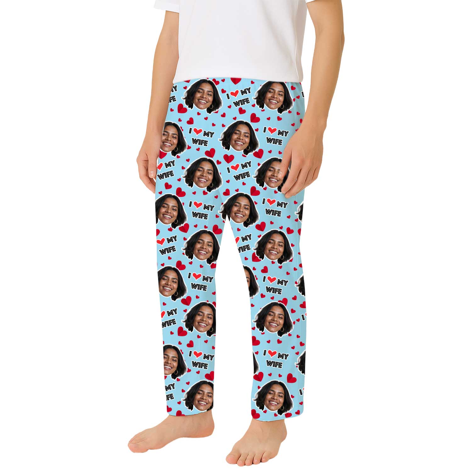 I Love My Wife Custom Men's PJ Bottoms