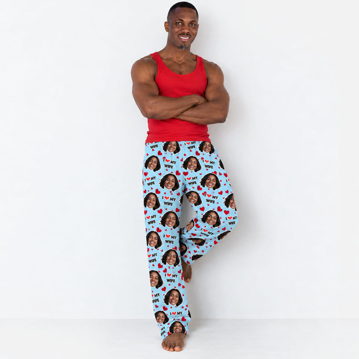 Men's I Love My Wife PJ Bottoms