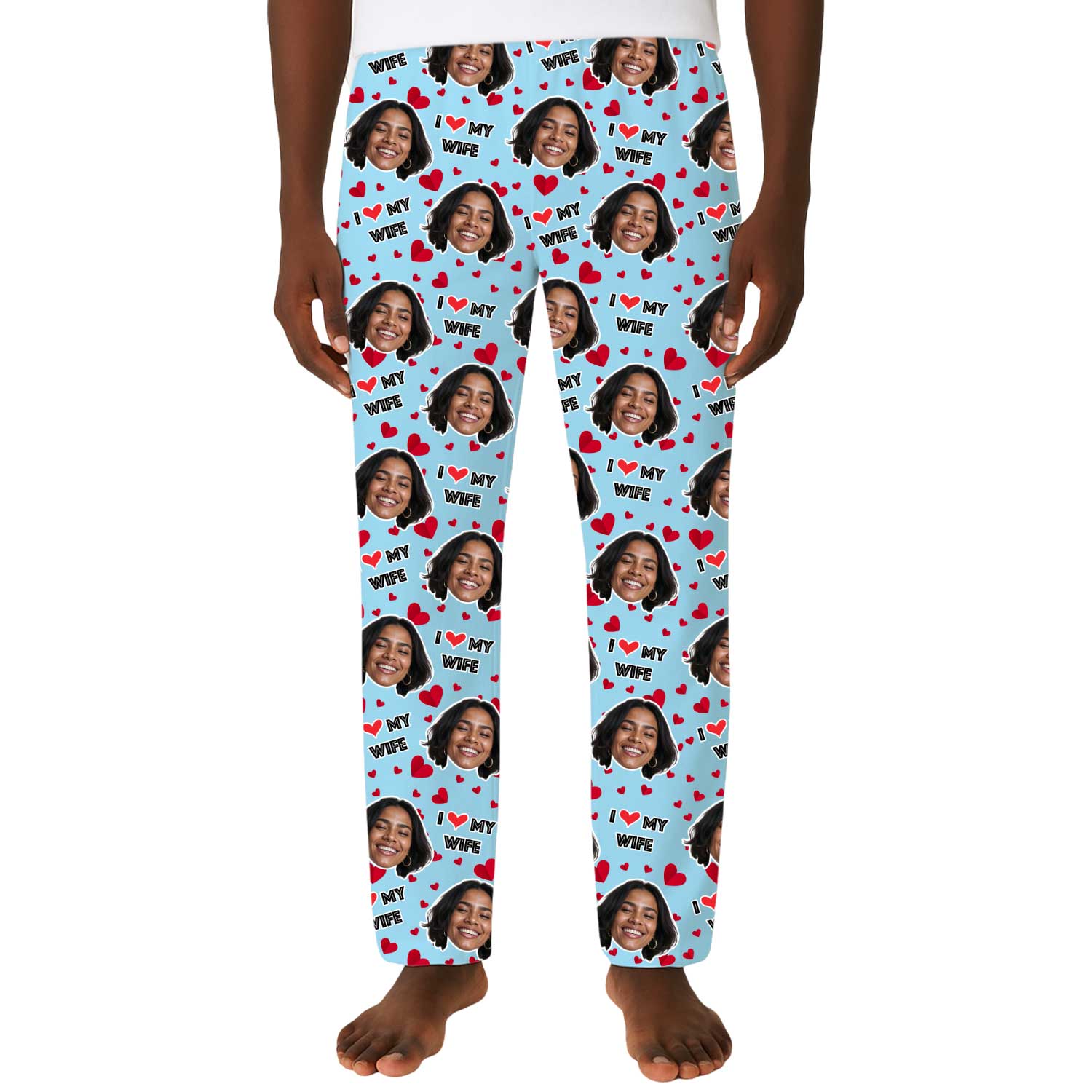 I Love My Wife Custom Men's PJ Bottoms