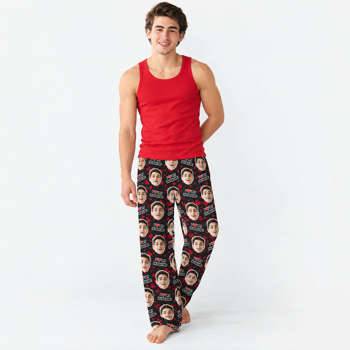 Men's I Love My Husband PJ Bottoms
