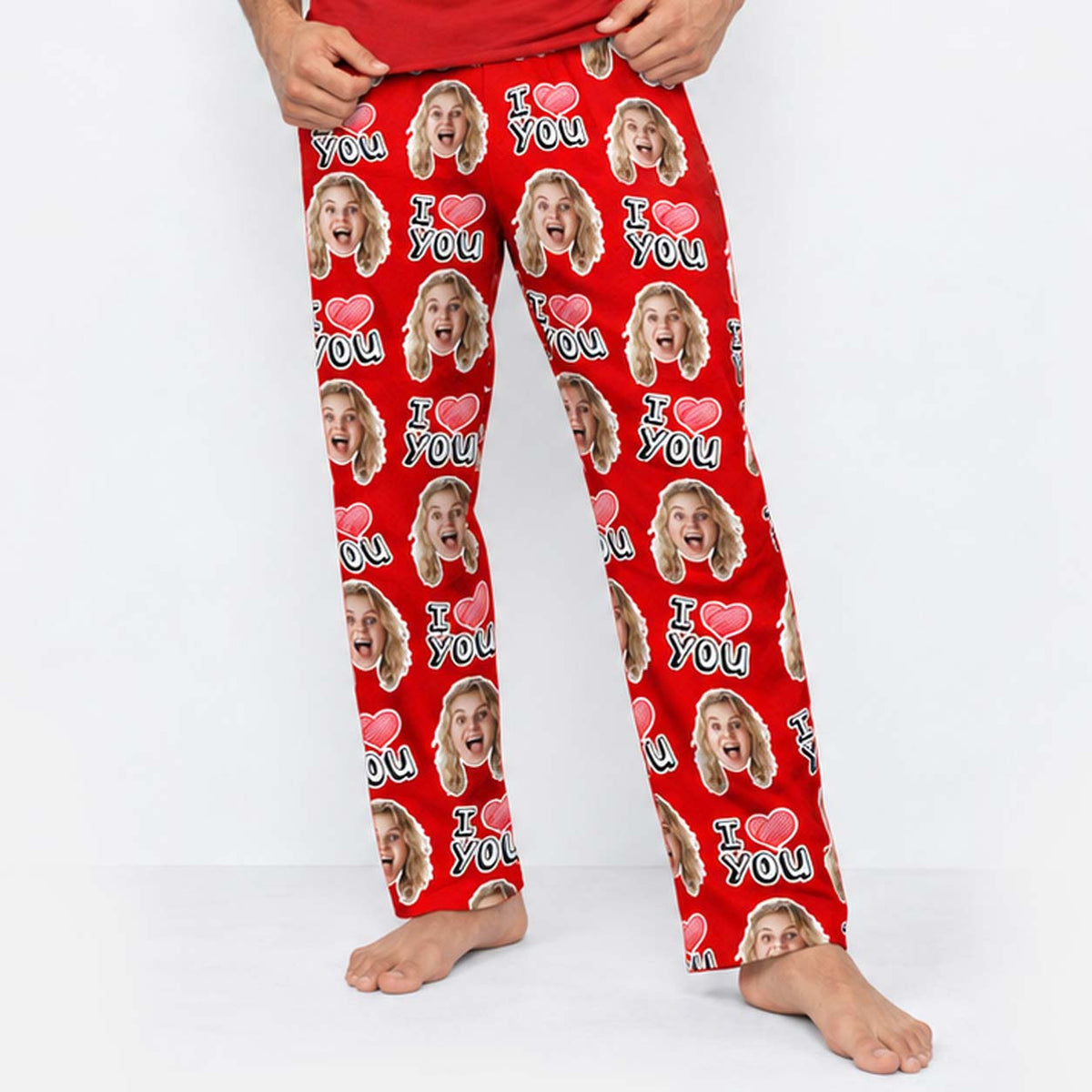 Men's I Heart You Personalised PJ Bottoms