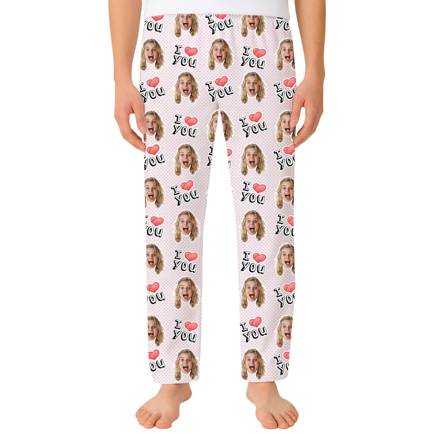 I Heart You Custom Men's PJ Bottoms