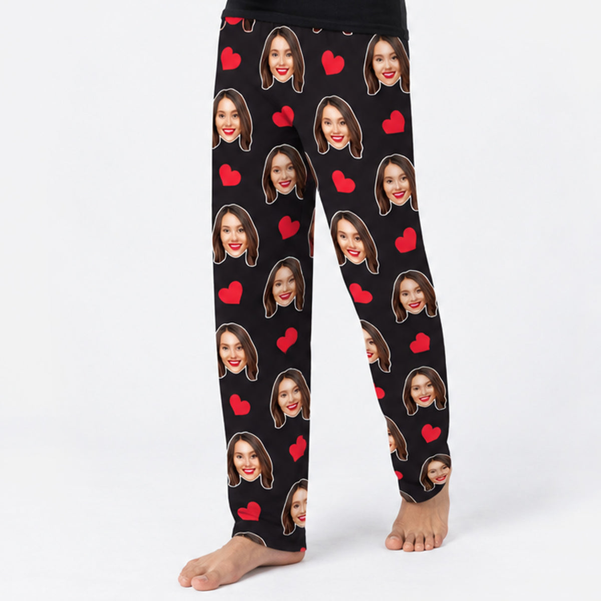 Men's Love Hearts Personalised PJ Bottoms