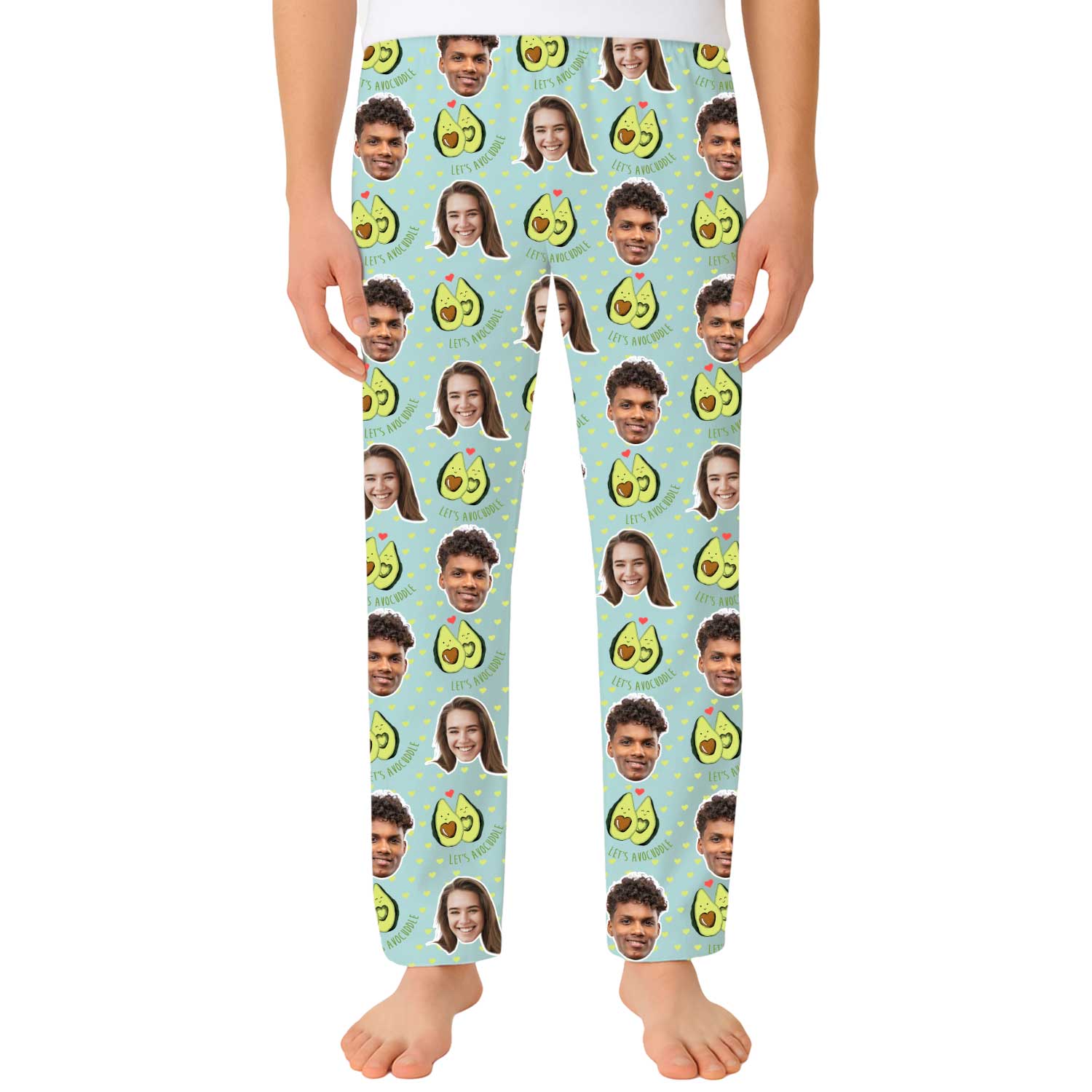 Let's Avocuddle Custom Men's PJ Bottoms