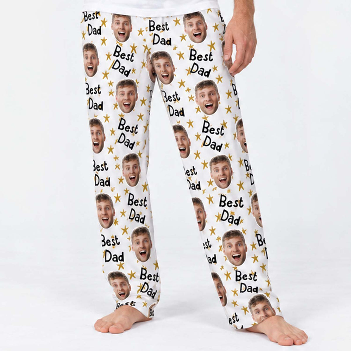 Men's Best Dad Personalised PJ Bottoms