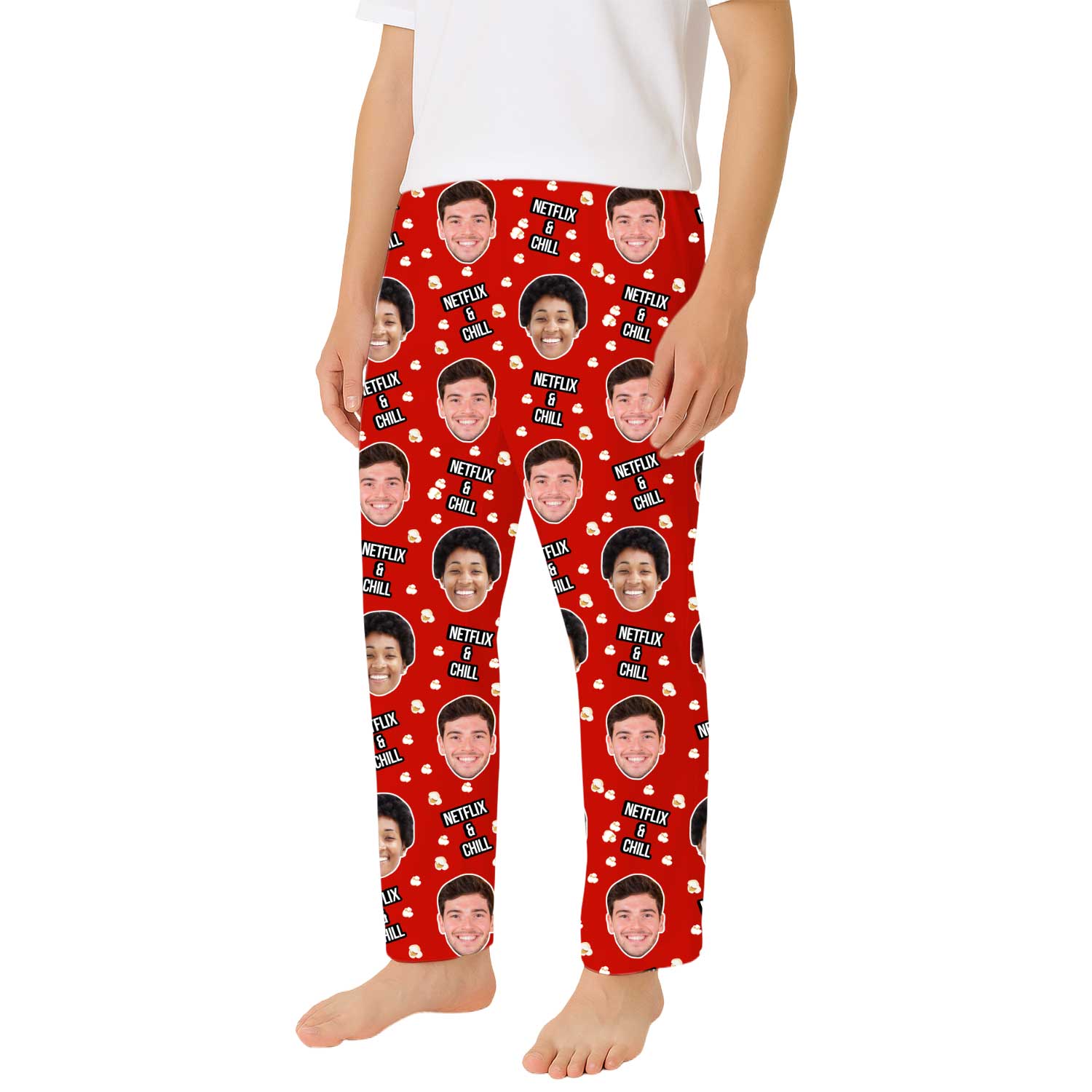 Netflix and Chill Custom Men's PJ Bottoms
