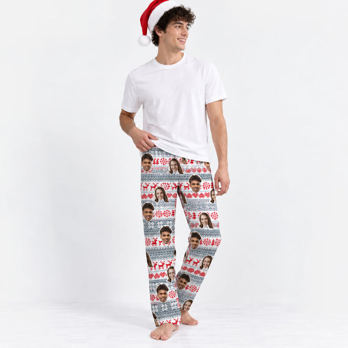 Christmas Nordic Custom Men's PJ Bottoms
