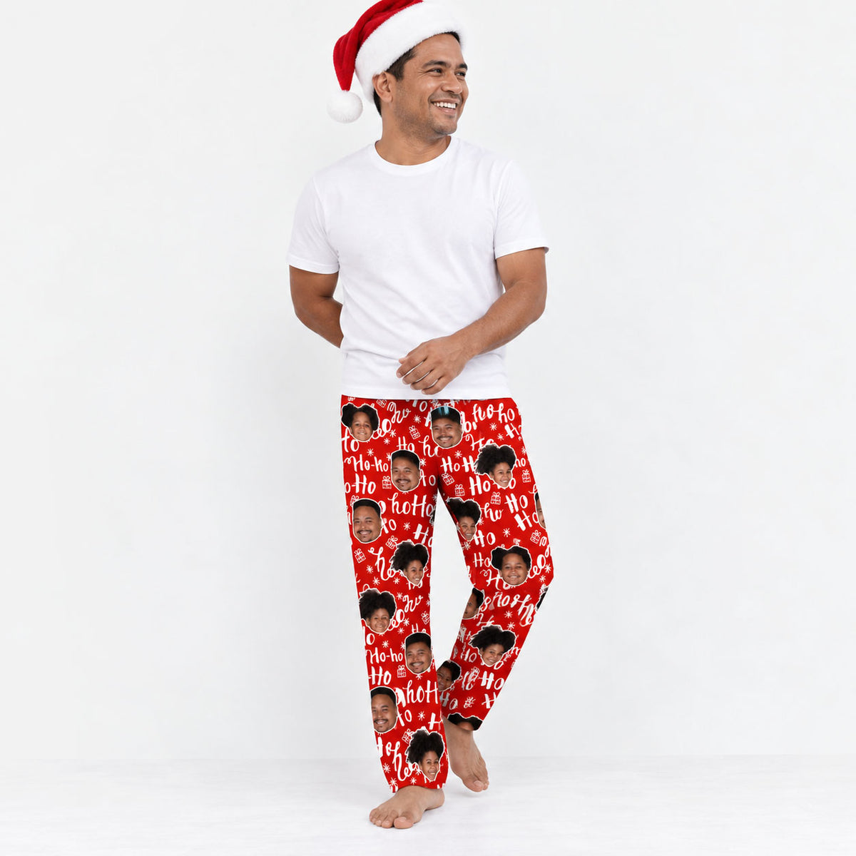 Men's Ho Ho Ho Personalised PJ Bottoms