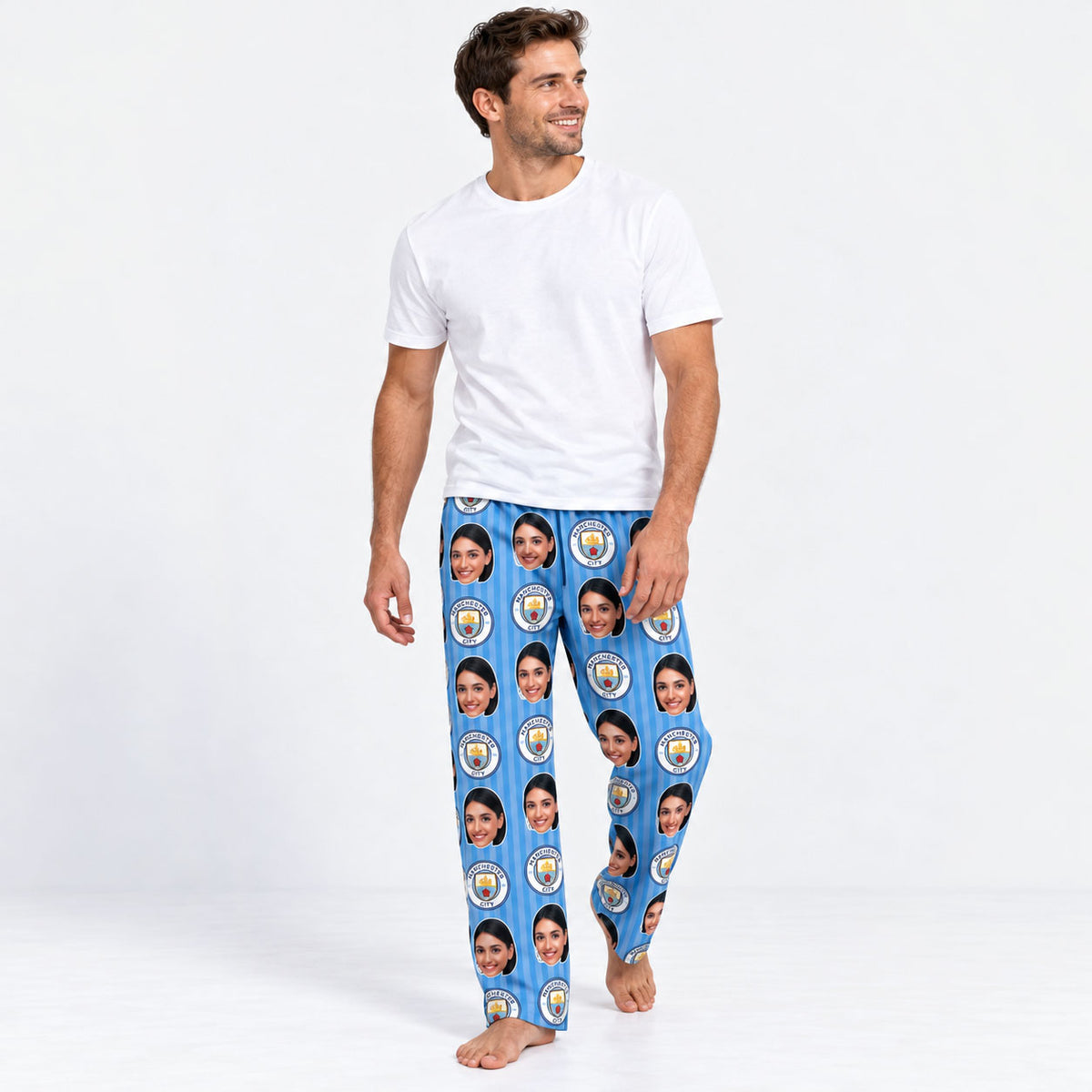 Man City Men's Personalised PJ Bottoms
