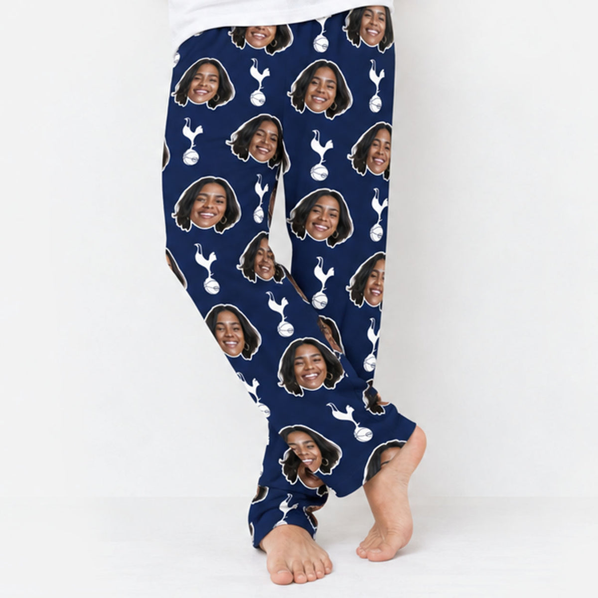 Spurs Navy Men's Personalised PJ Bottoms