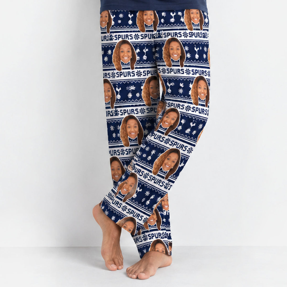 Spurs Christmas Men's Personalised PJ Bottoms