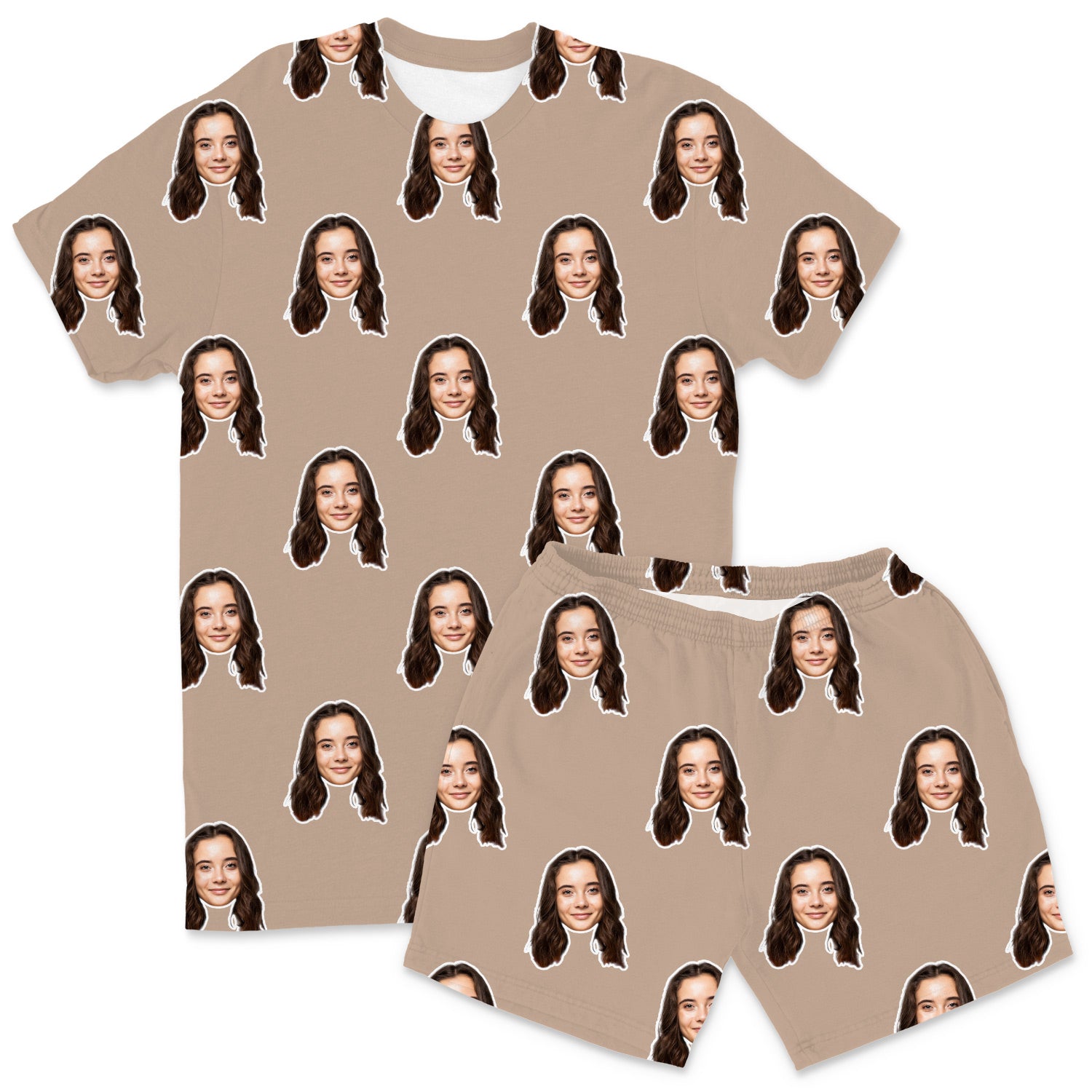 Personalised Men's Pyjamas - Your Face Shorts Set
