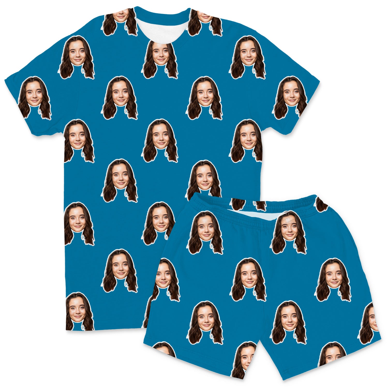 Personalised Men's Pyjamas - Your Face Shorts Set