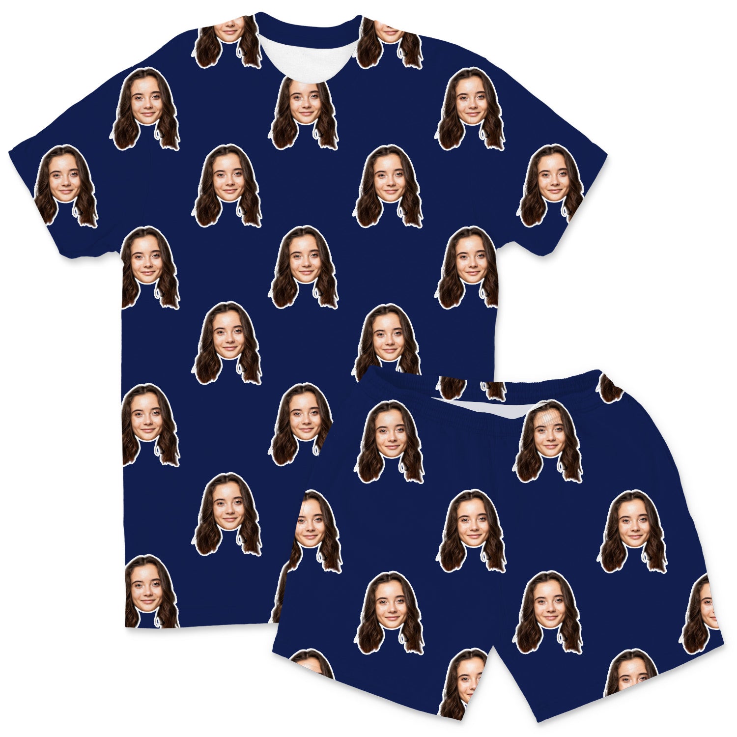 Personalised Men's Pyjamas - Your Face Shorts Set