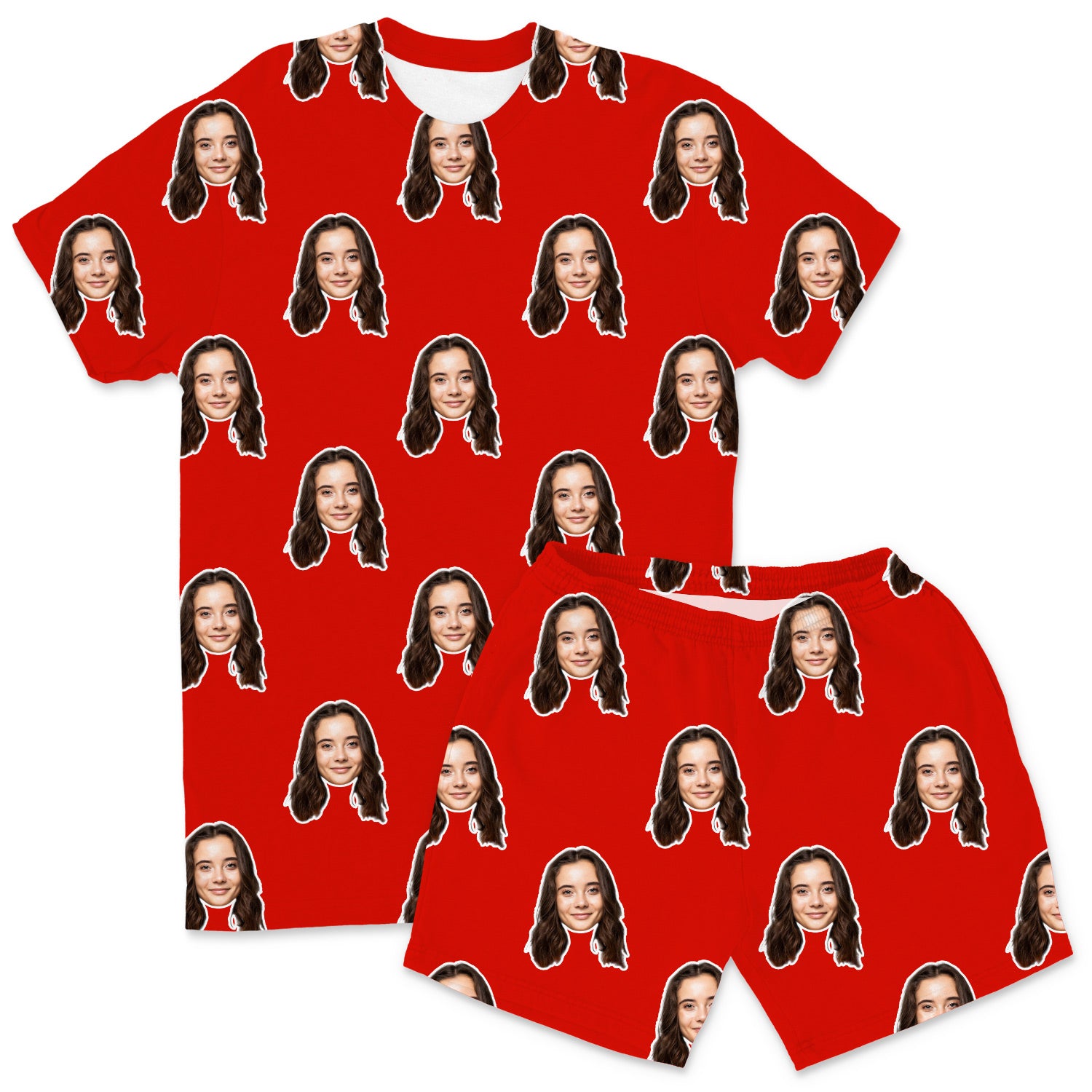 Personalised Men's Pyjamas - Your Face Shorts Set