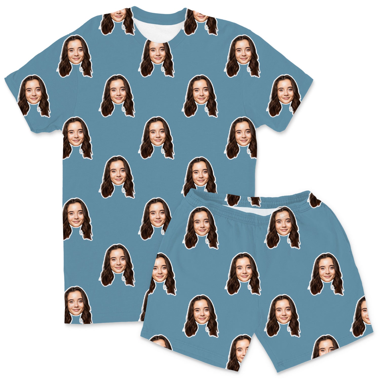 Personalised Men's Pyjamas - Your Face Shorts Set