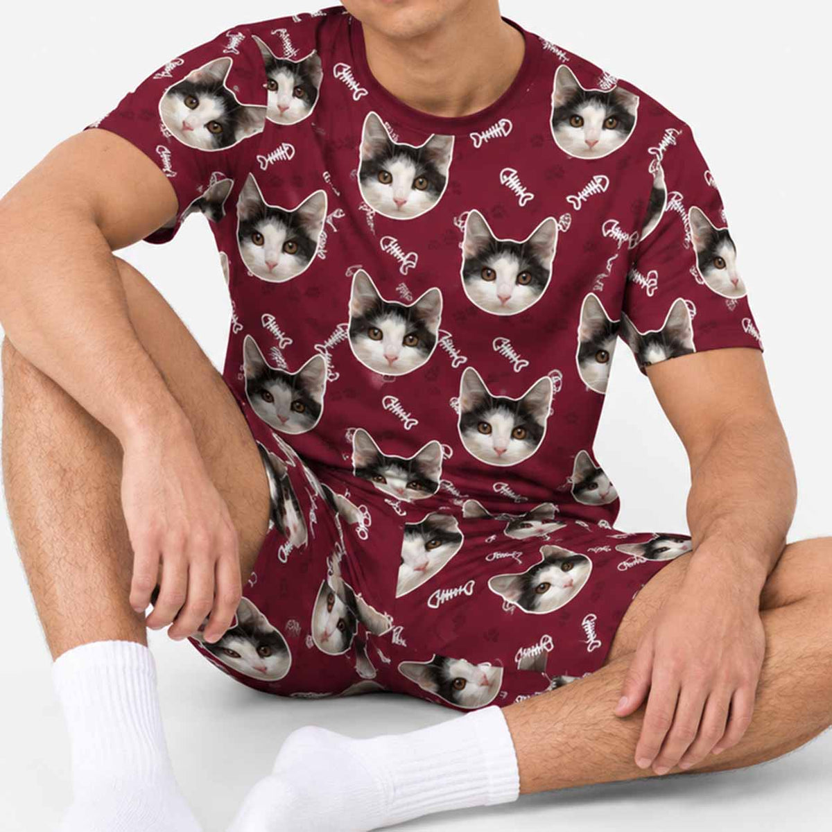 Your Cat Men's Personalised Pyjamas - Shorts Set