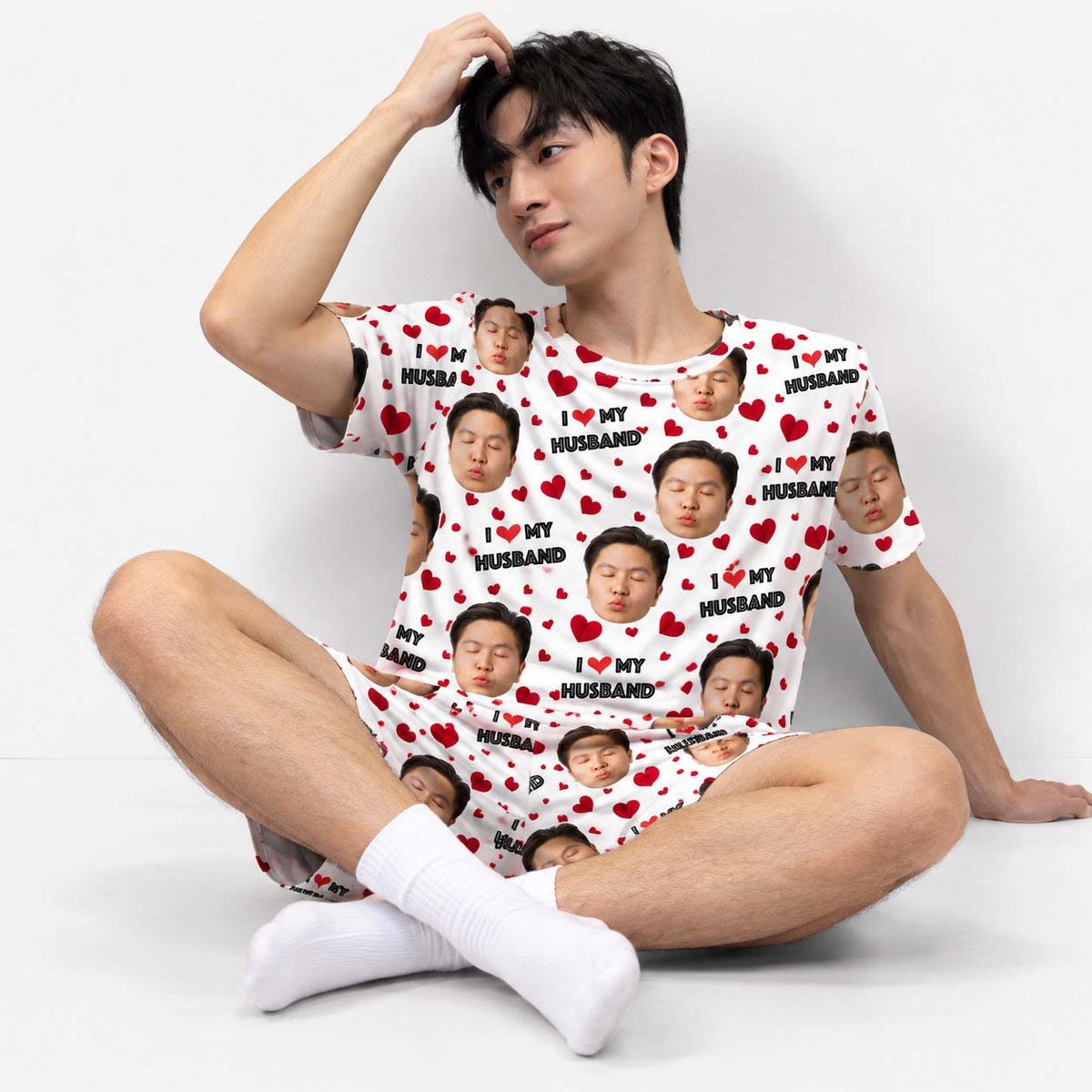 Men's I Love My Husband PJs - Shorts Set