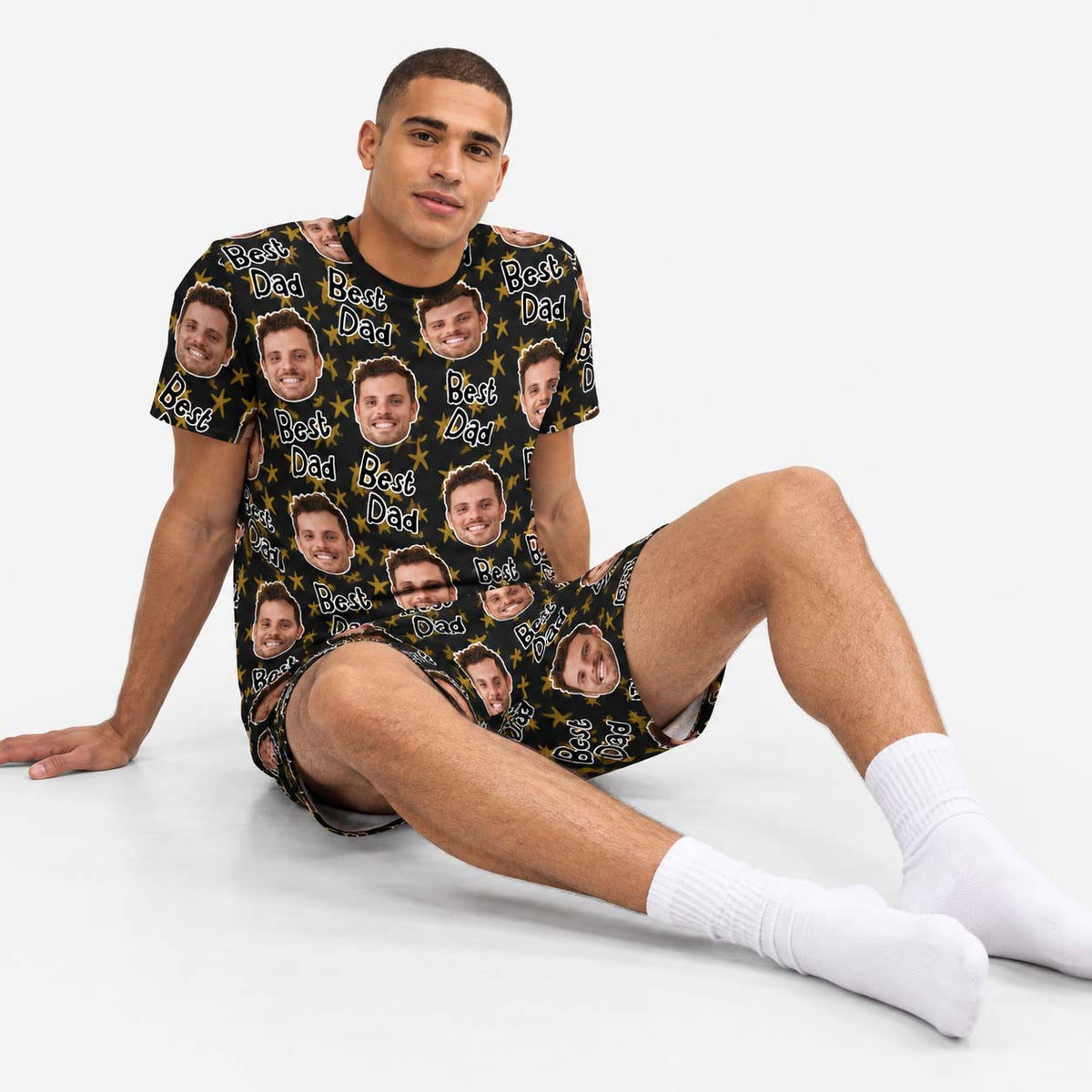 Men's Best Dad Personalised PJs - Shorts Set