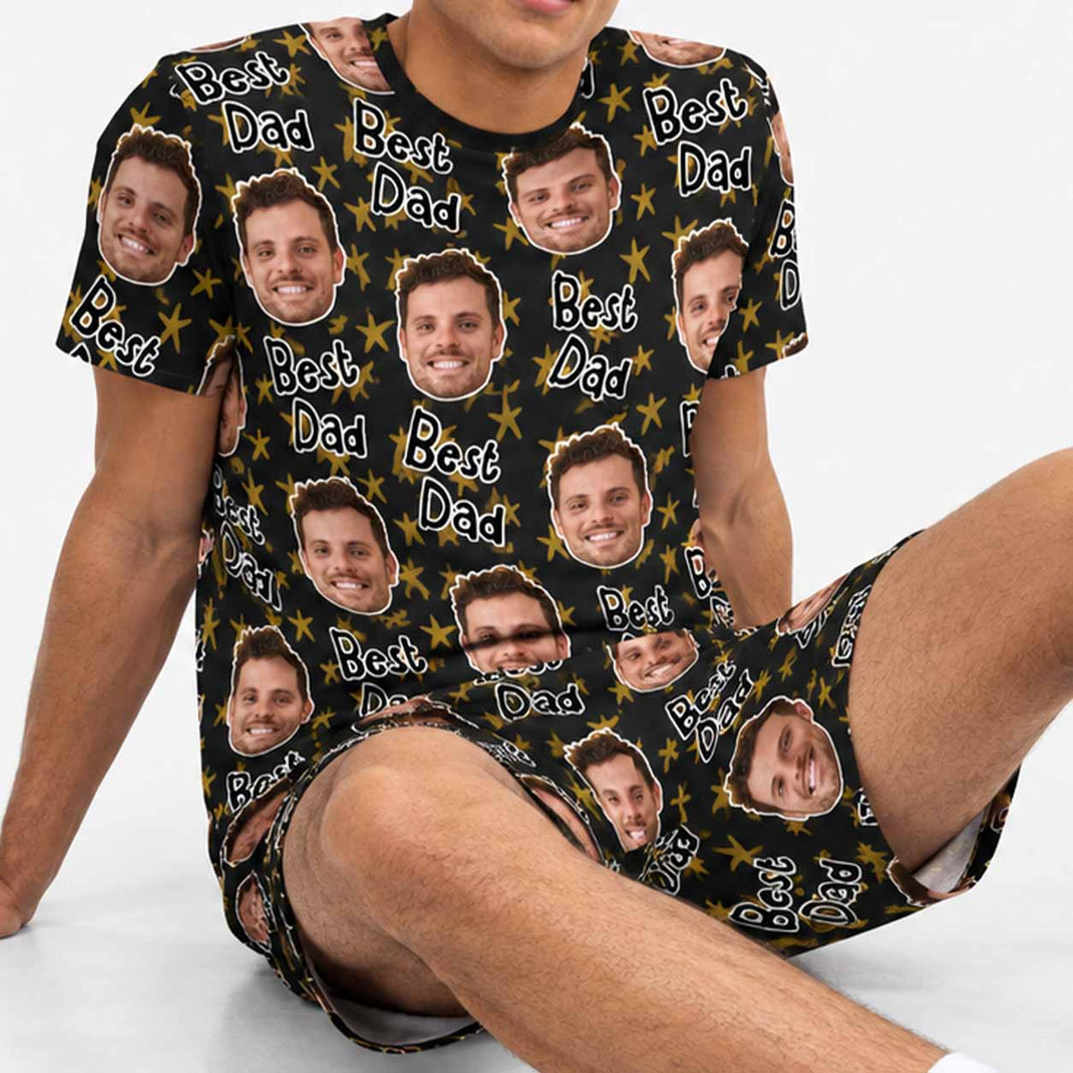 Men's Best Dad Personalised PJs - Shorts Set