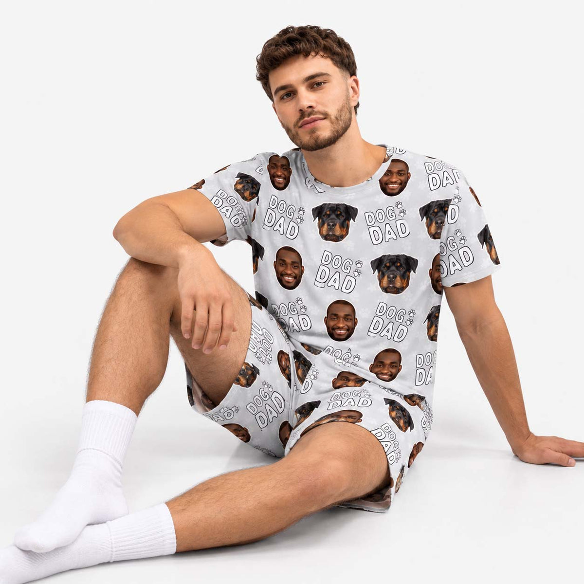Men's Dog Dad Personalised PJs - Shorts Set
