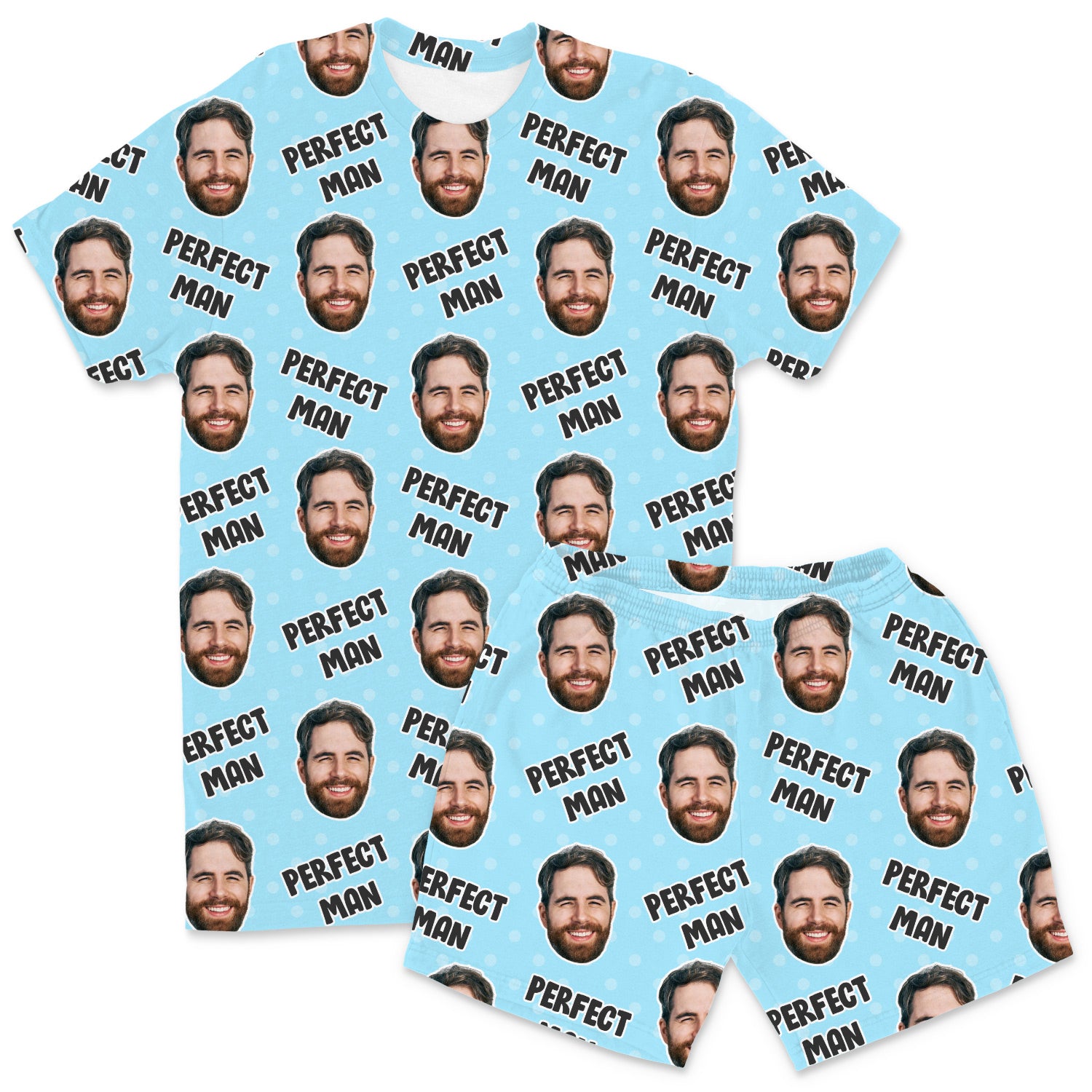 Perfect Man Custom Men's PJ Shorts Set