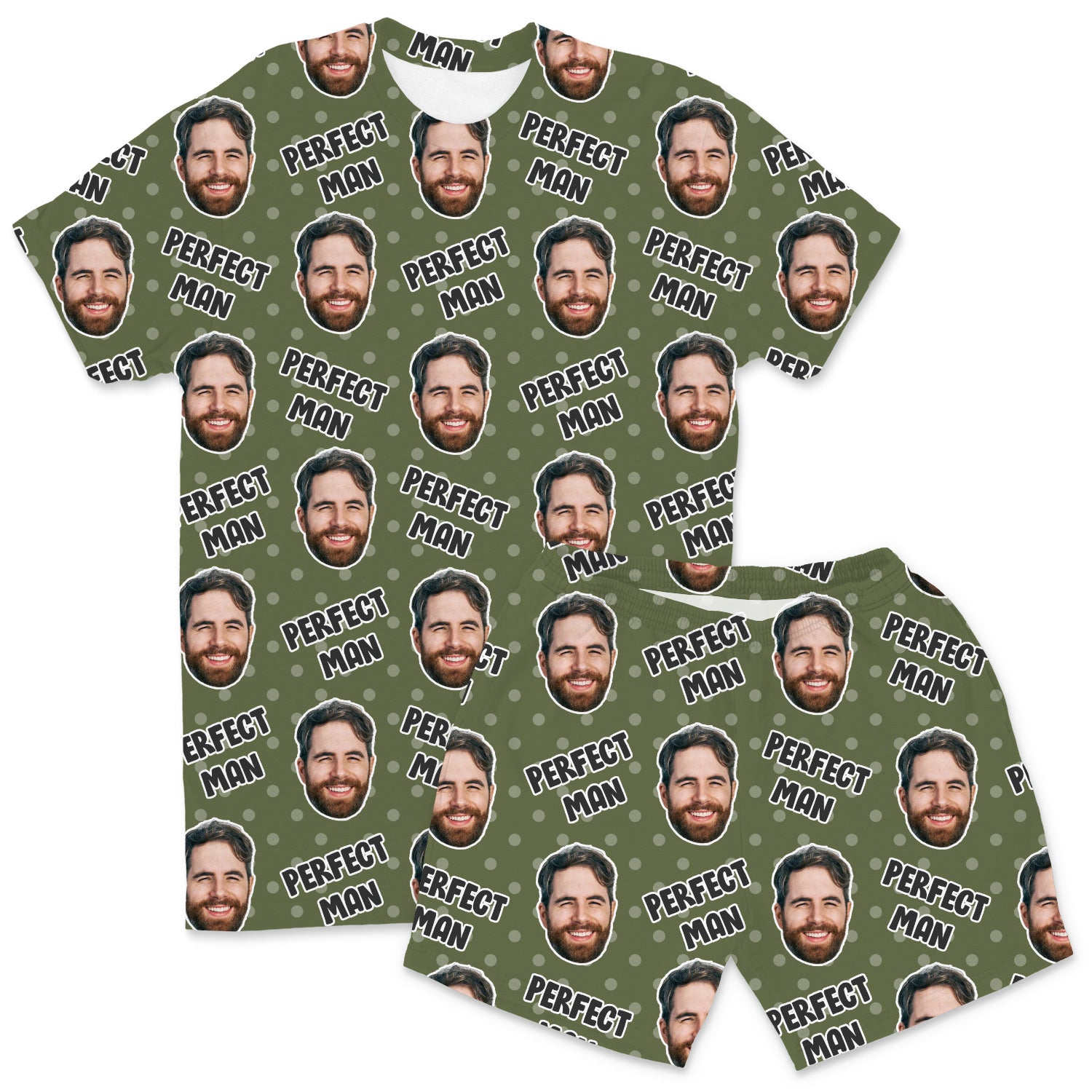 Perfect Man Custom Men's PJ Shorts Set