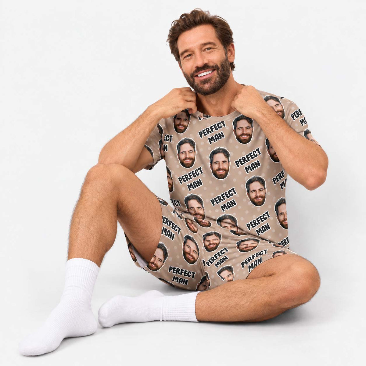 Men's Perfect Man Personalised PJs - Shorts Set