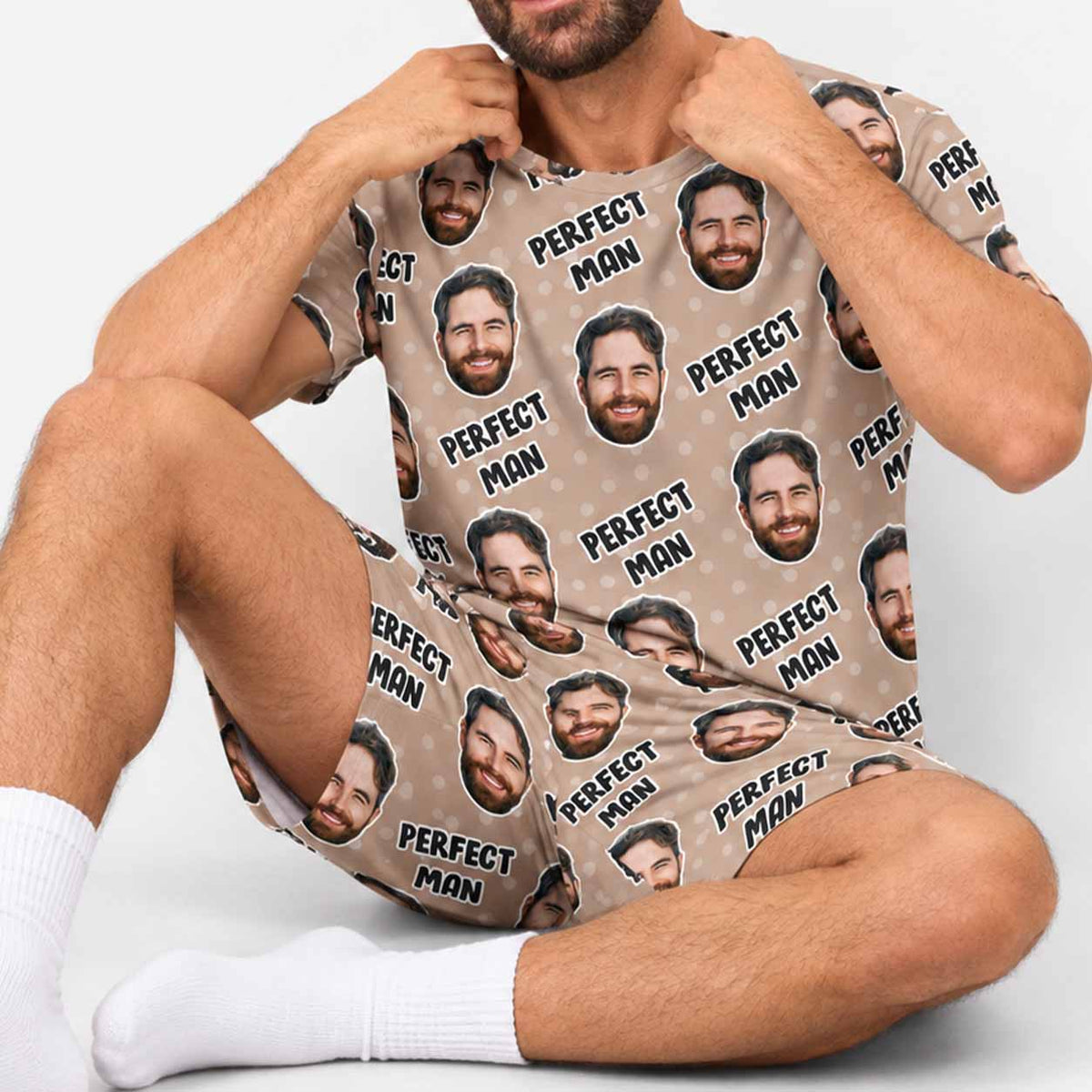 Men's Perfect Man Personalised PJs - Shorts Set