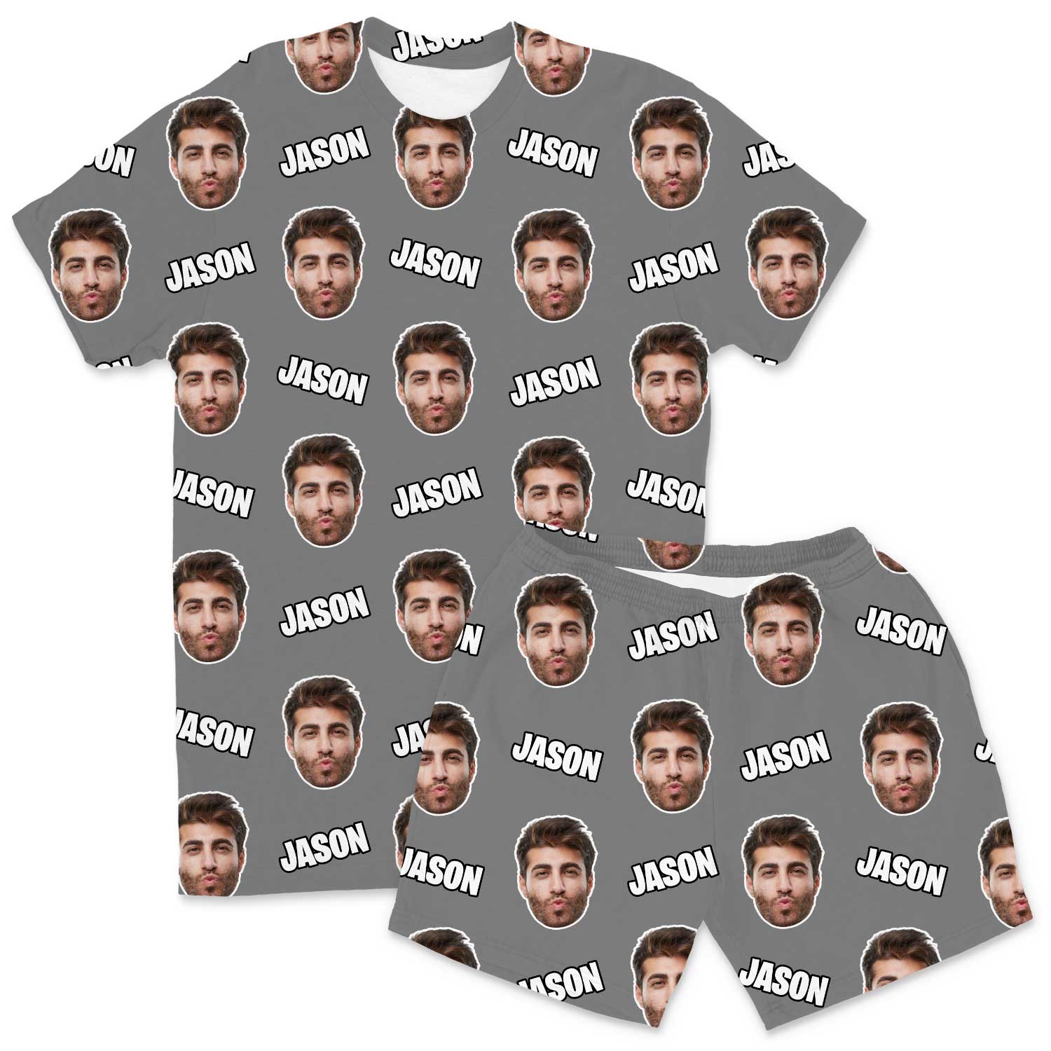 Your Face and Name Men's PJ Shorts Set
