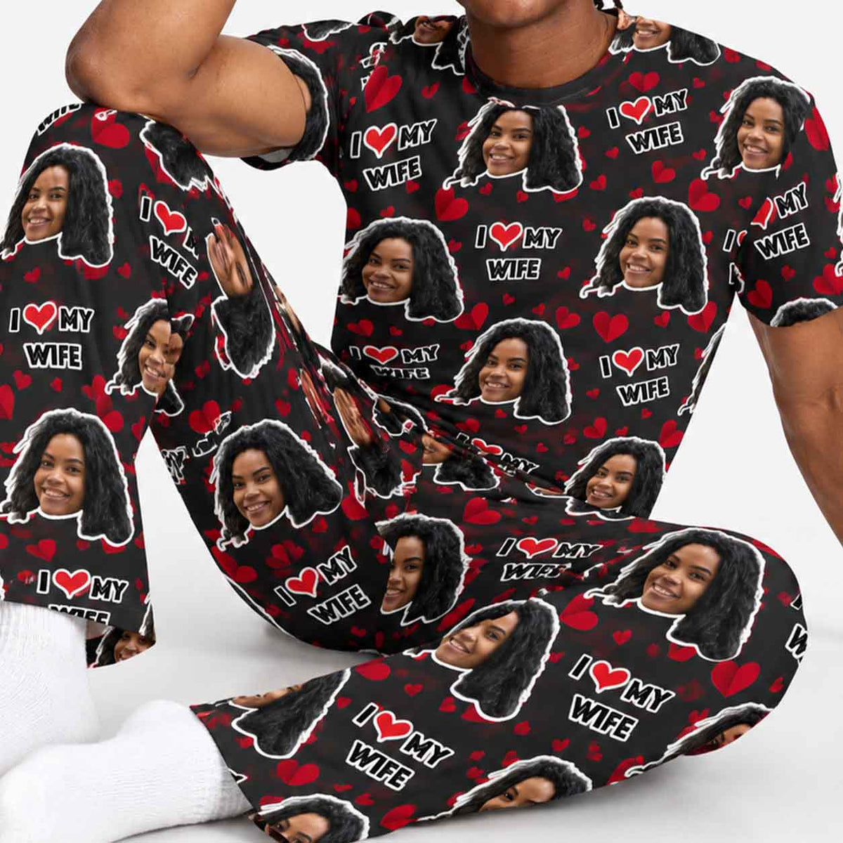 Men's I Love My Wife Pyjamas - Trouser Set