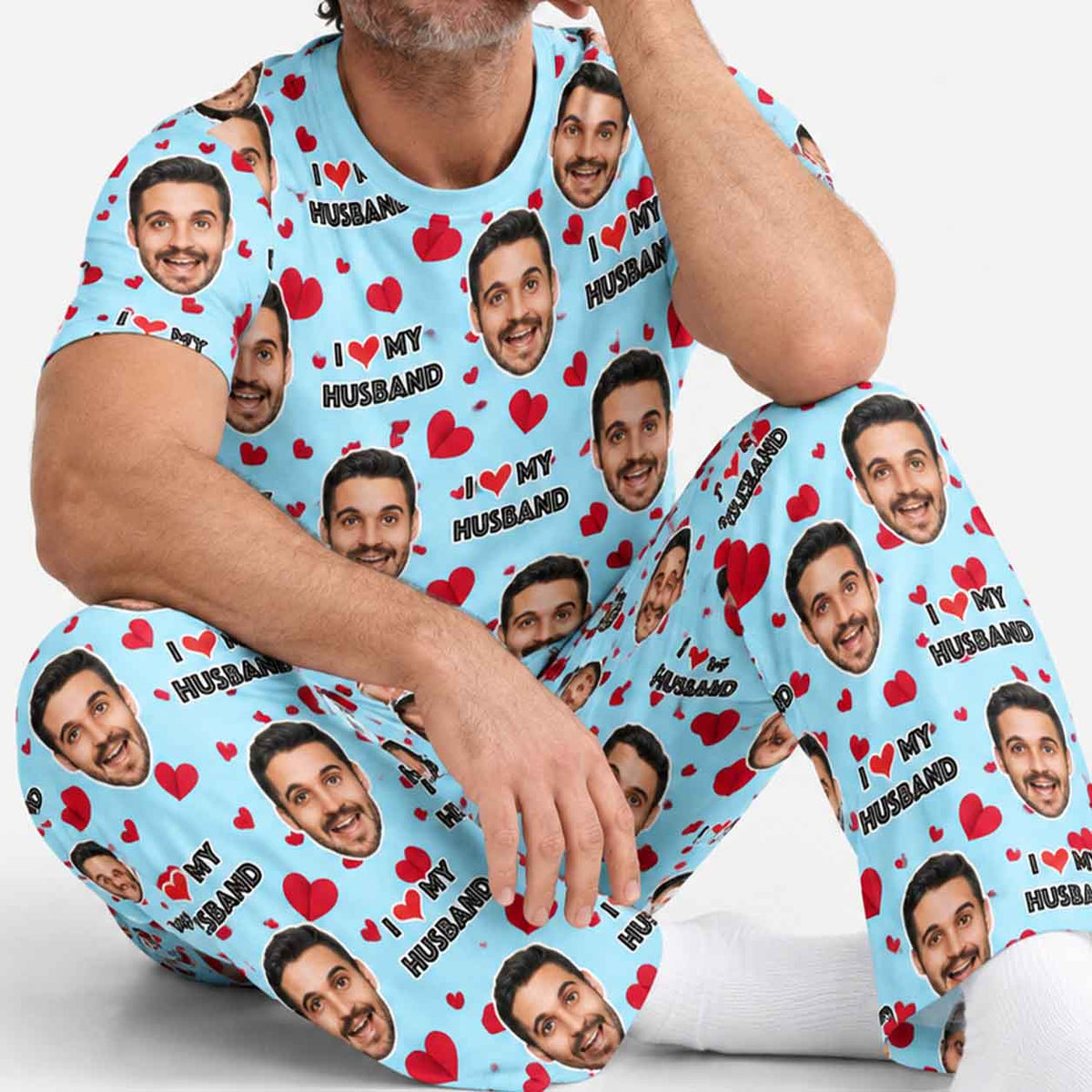 Men's I Love My Husband Pyjamas - Trouser Set