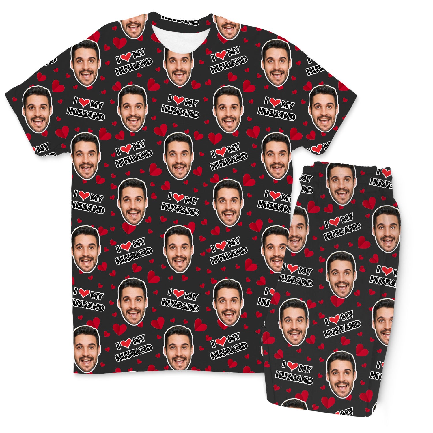 I Love My Husband Custom Men's PJ Trousers Set