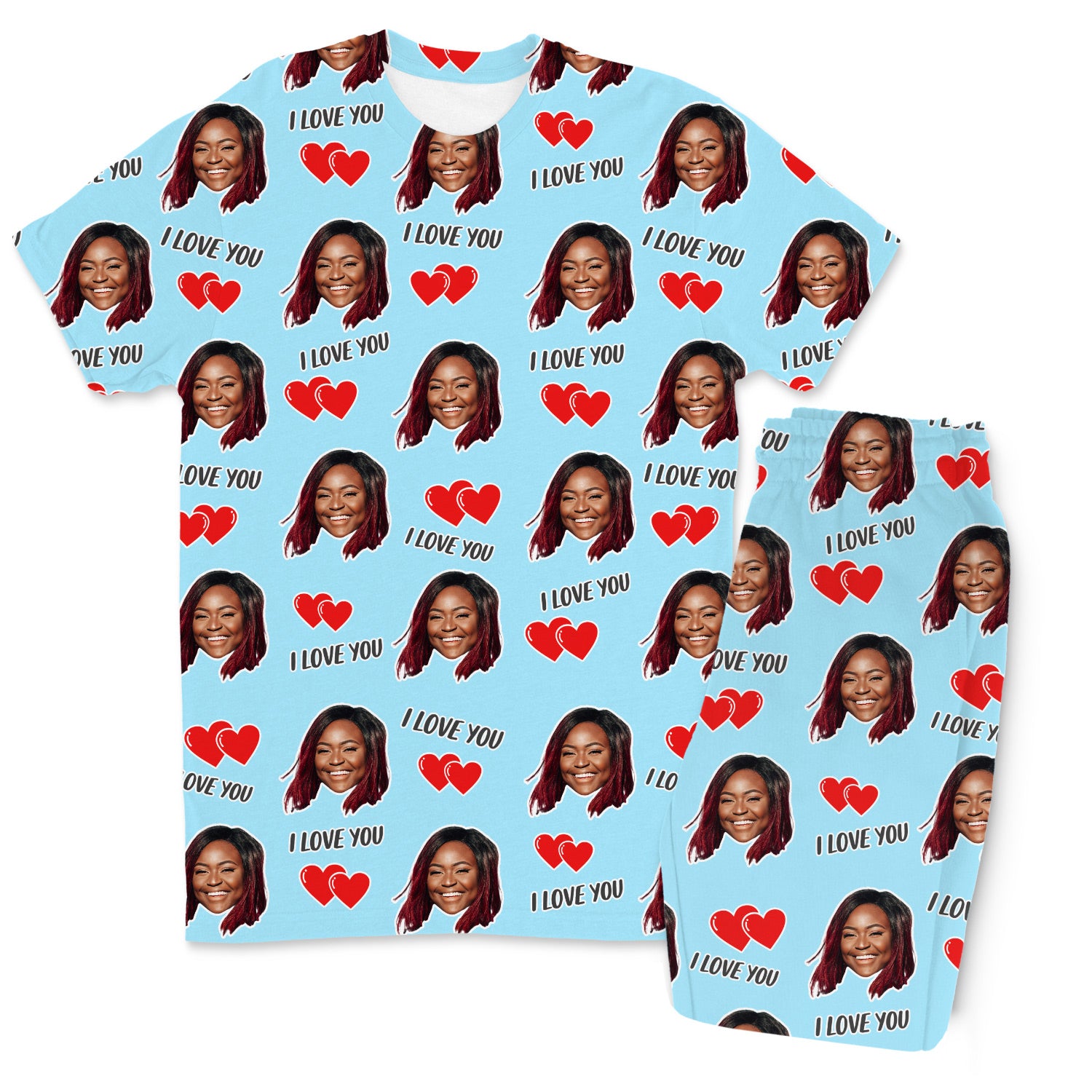 Men's I Love You Personalised Pyjamas - Trouser Set